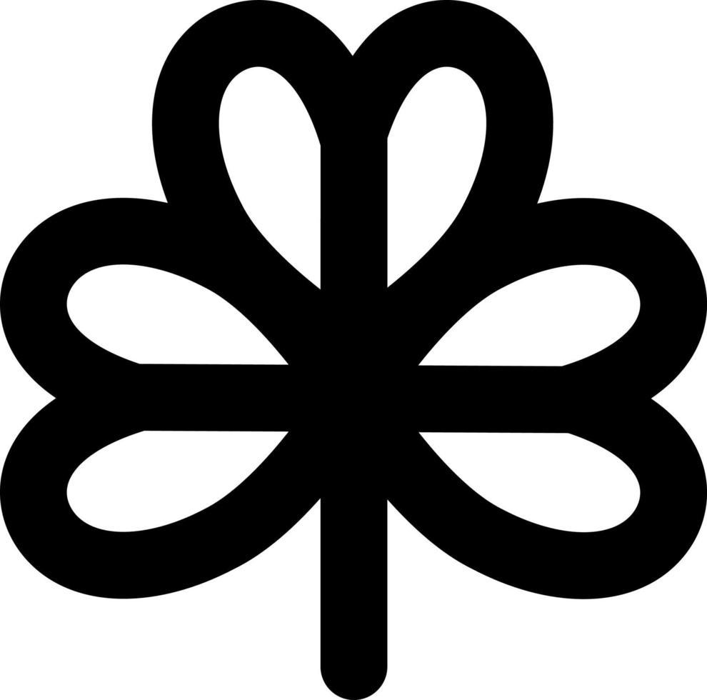 Black leaf with six petals, illustration, vector on white background.