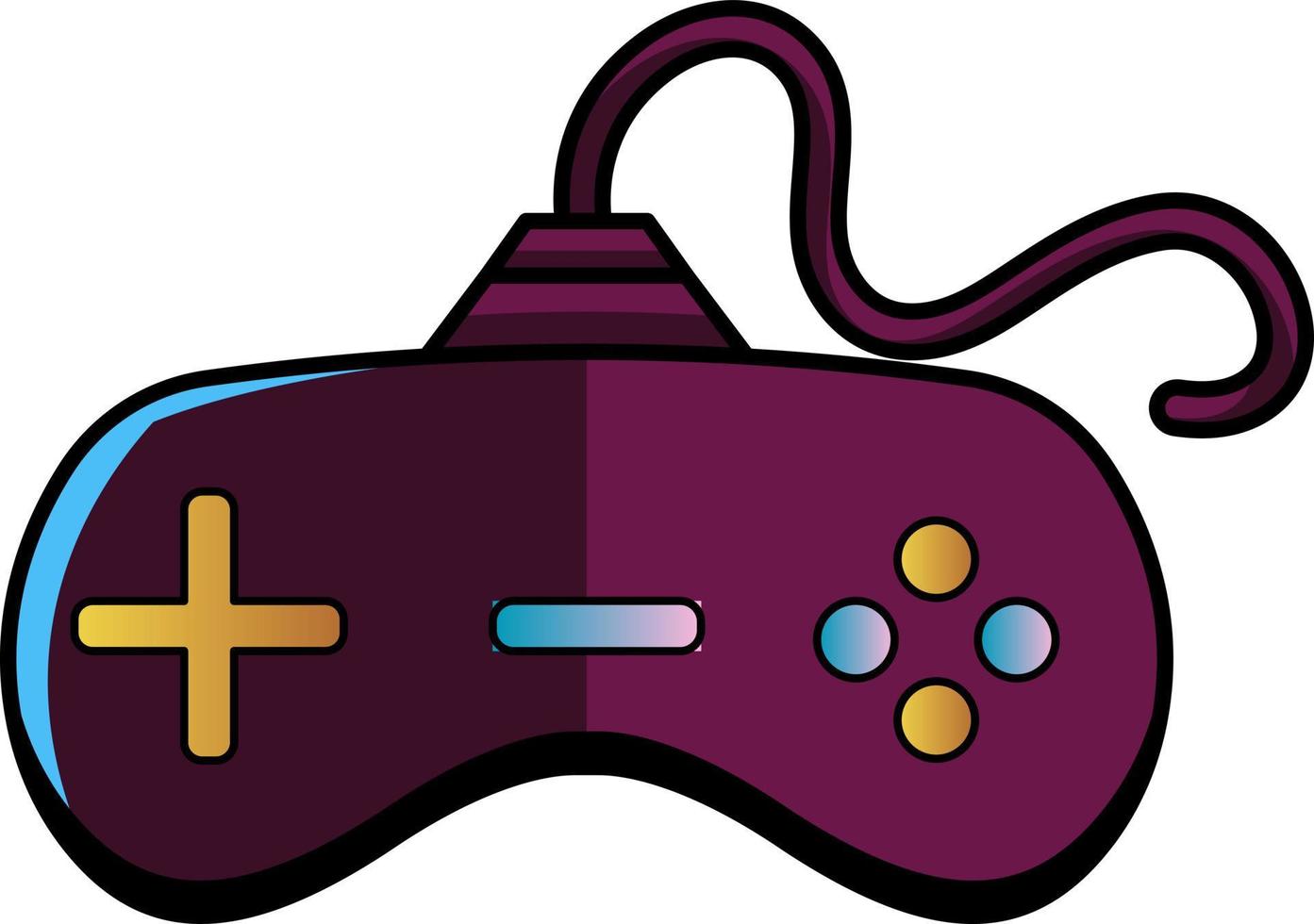 Purple joystick illustration vector on white background