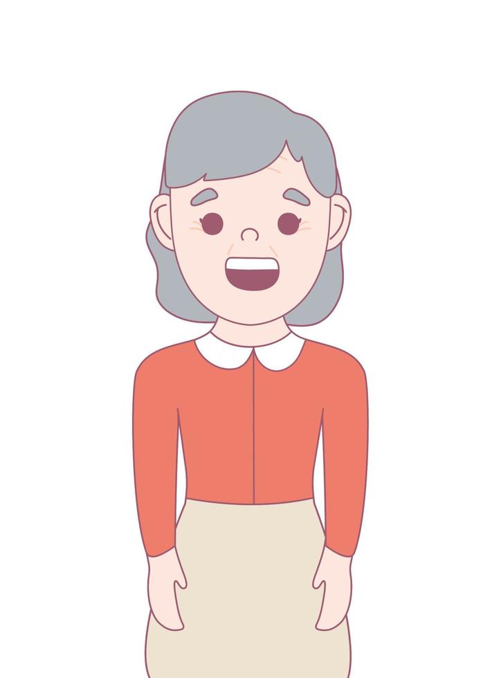 granny old character vector