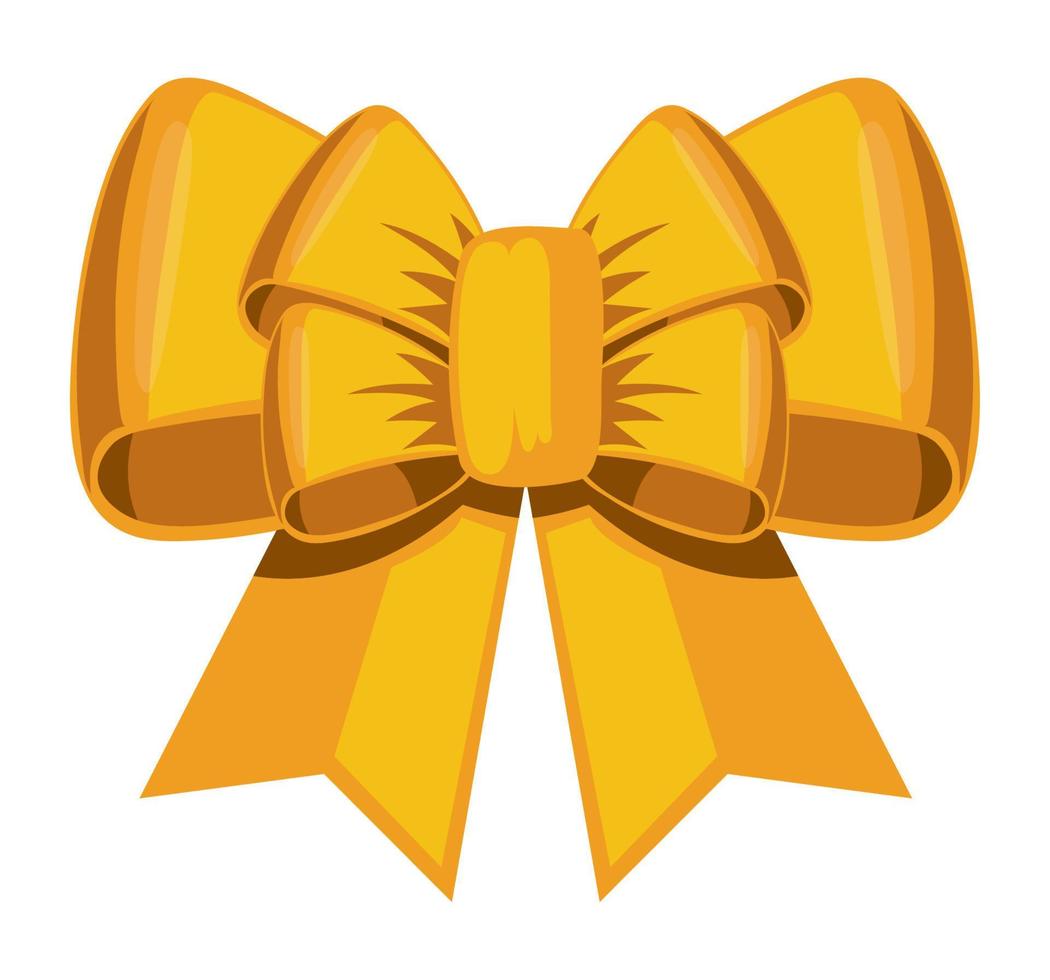 yellow bow icon vector