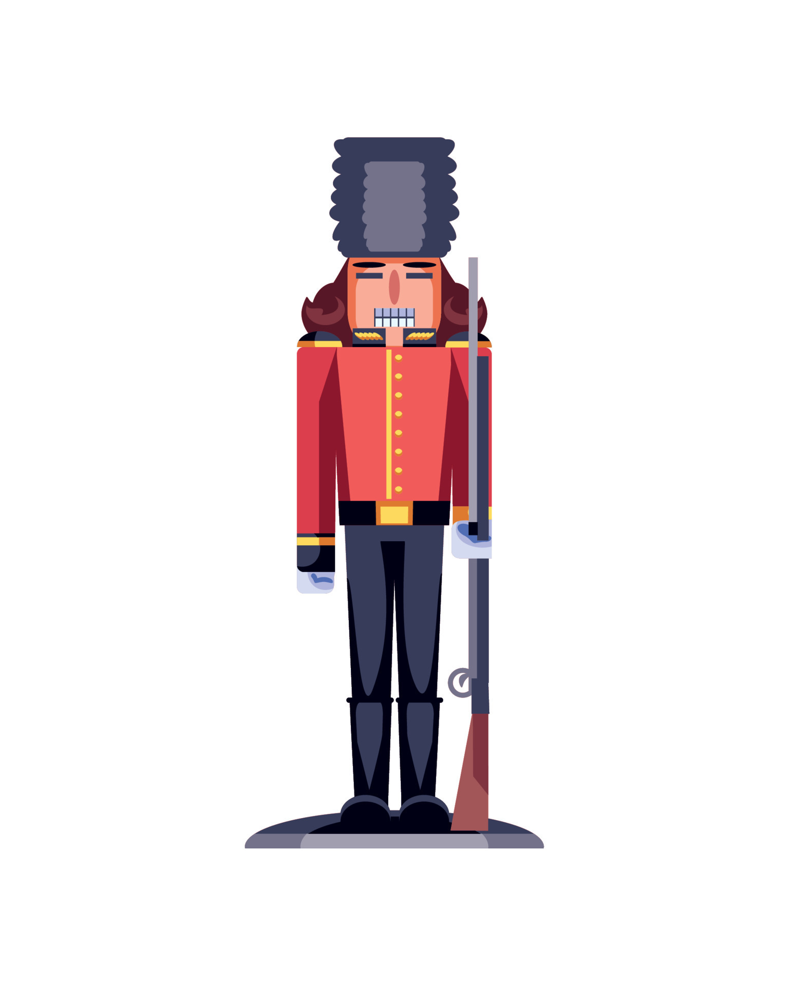 nutcracker with weapon 13791773 Vector Art at Vecteezy