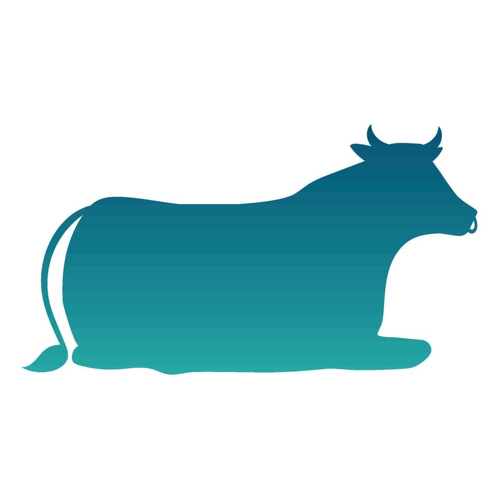 resting ox icon vector