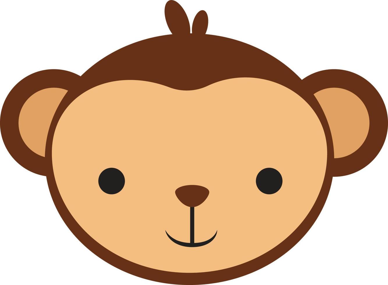 Cute little monkey, illustration, vector on white background.