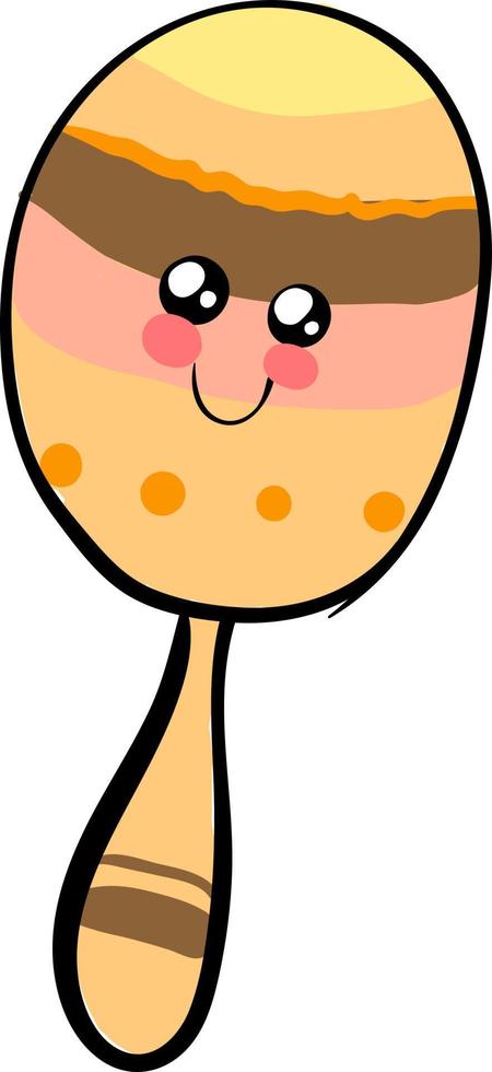 Cute maracas, illustration, vector on white background.