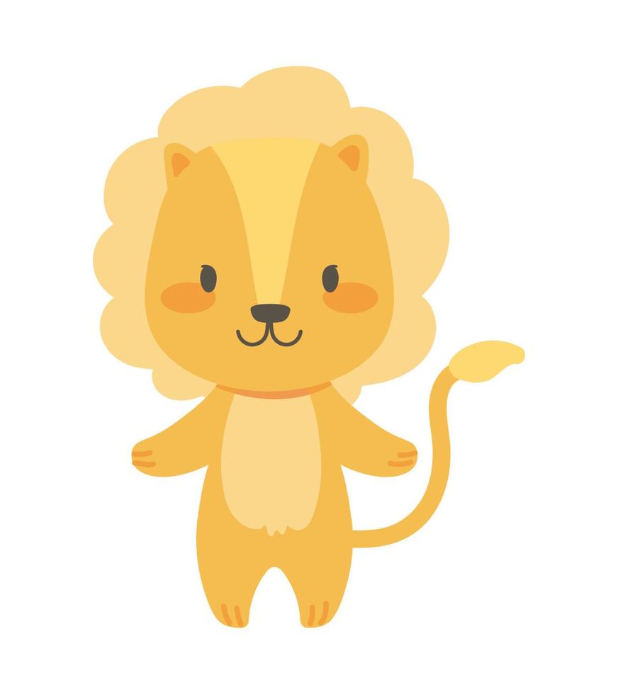 lion cute animal vector