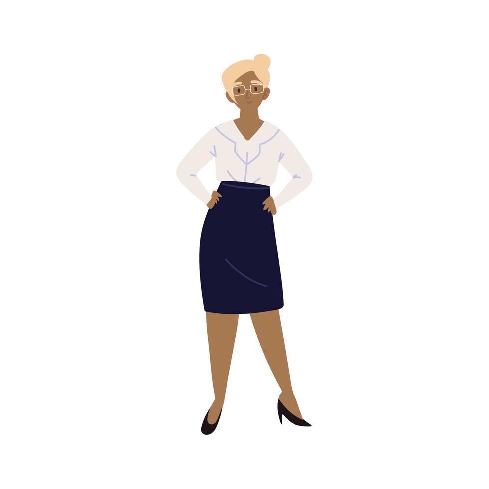 icono de personaje de mujer de negocios vector