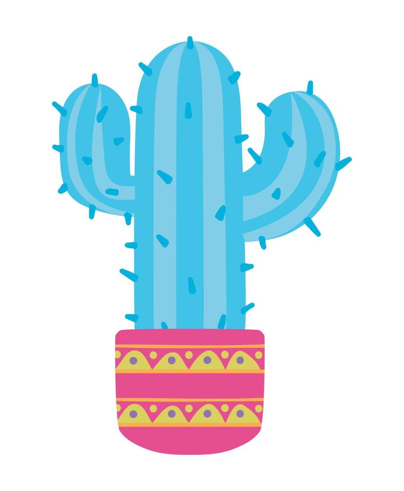 potted cactus decoration vector