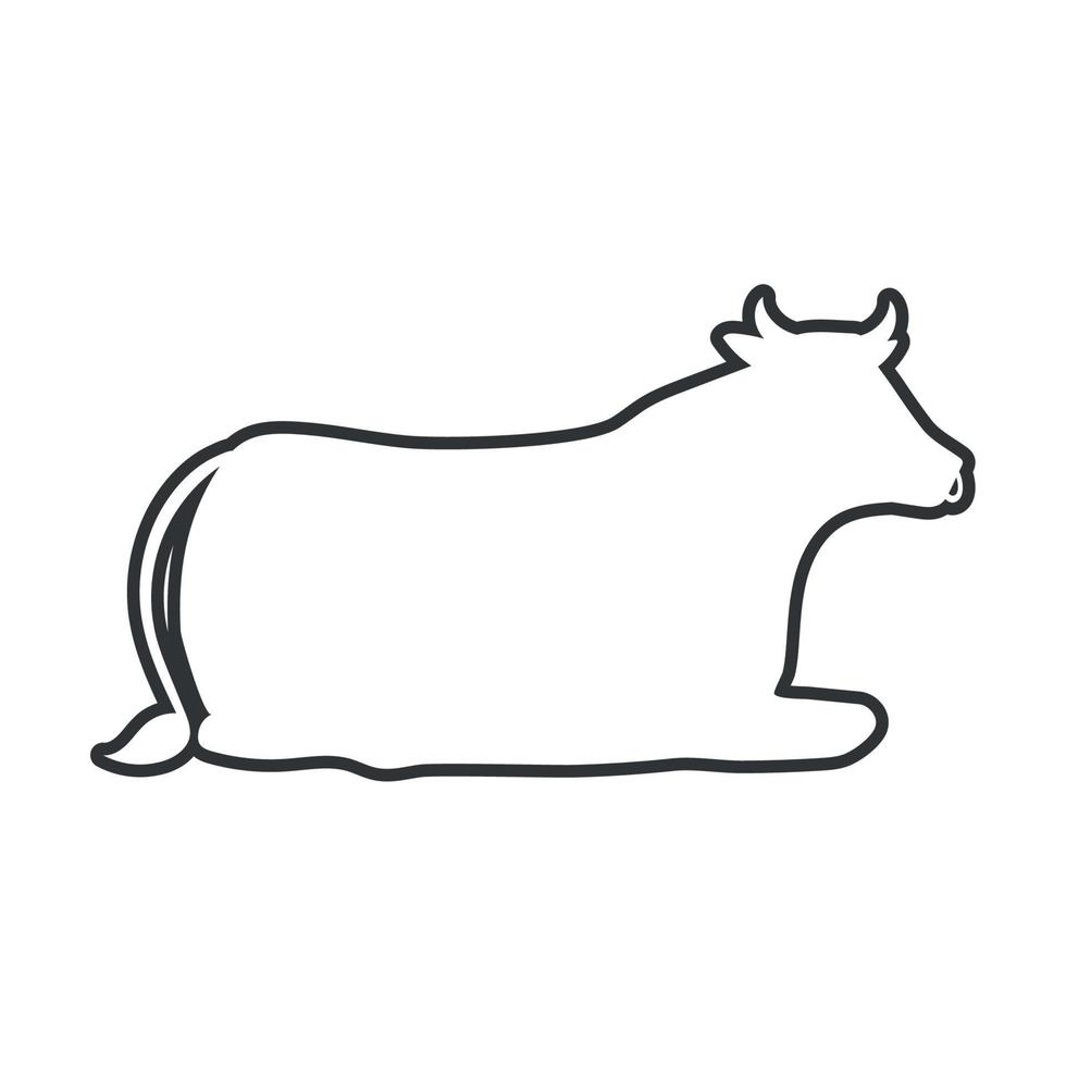 resting ox icon vector