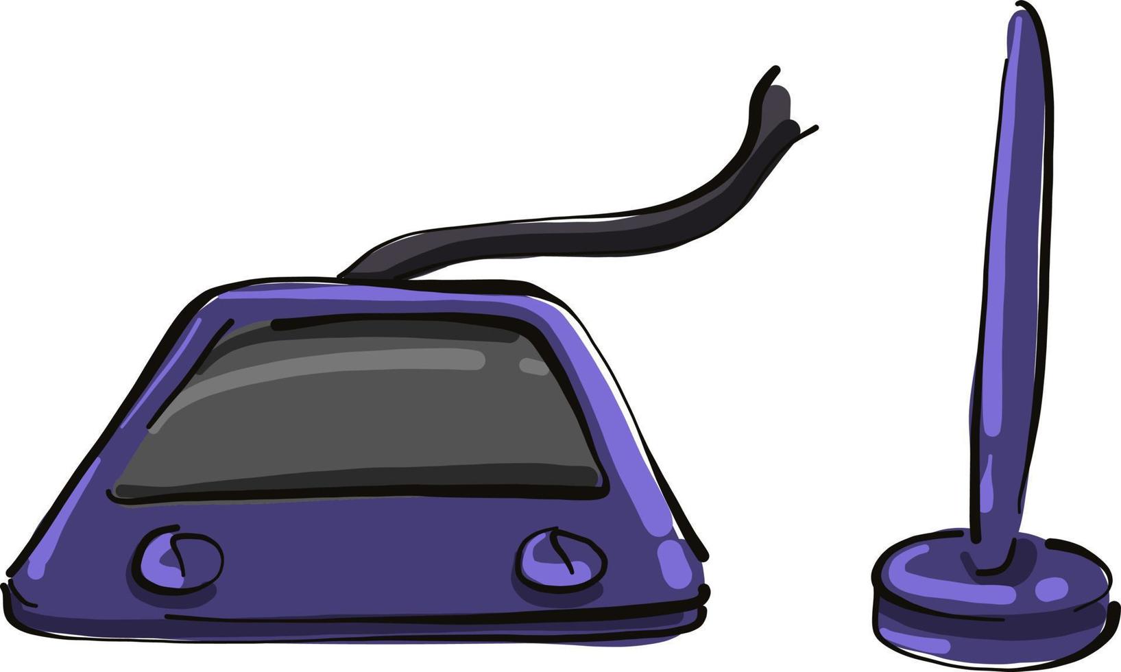 Purple Tablet, illustration, vector on white background.