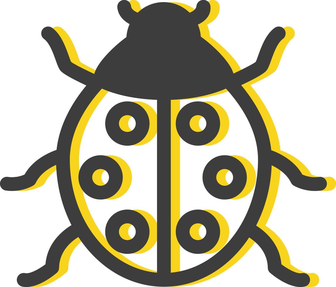 Small ladybug, illustration, vector, on a white background. vector