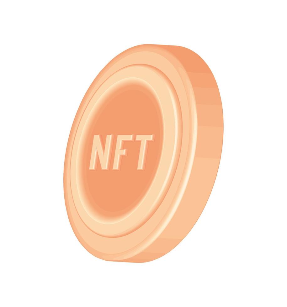 NFT coin virtual icon vector