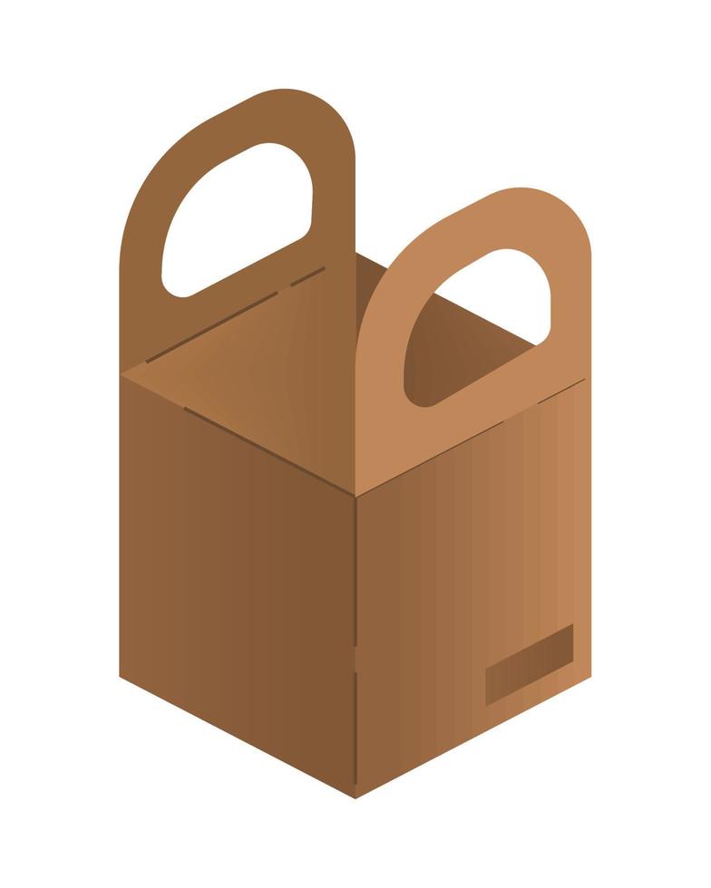 cardboard holder ecology vector