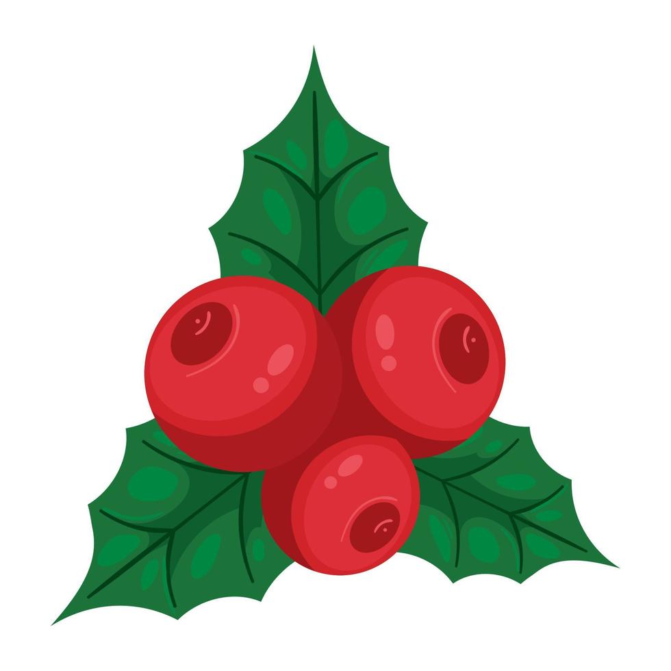 christmas mistletoe icon vector