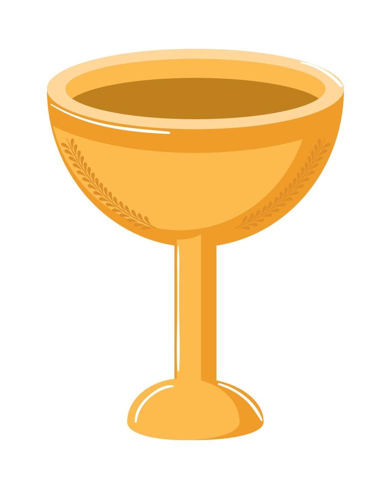 gold chalice icon vector