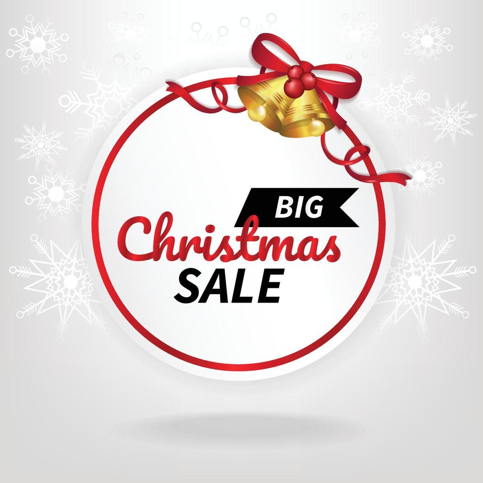 christmas sale circle price tag template vector