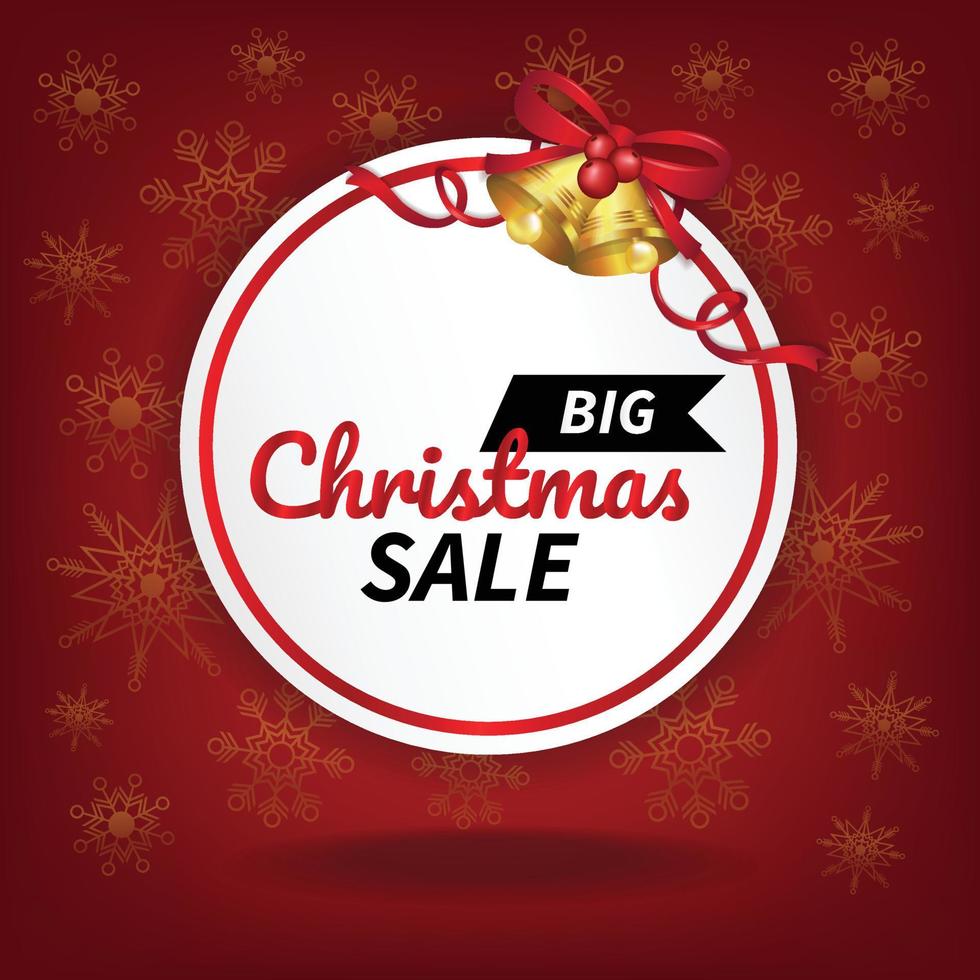 christmas sale price tag template red background vector