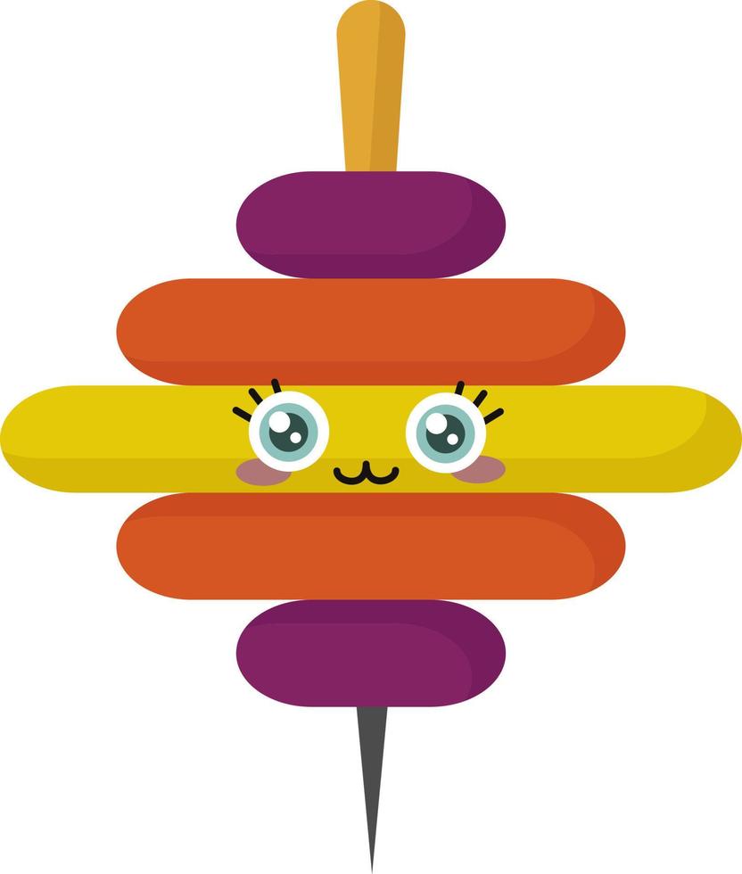 Spinning top, illustration, vector on white background.