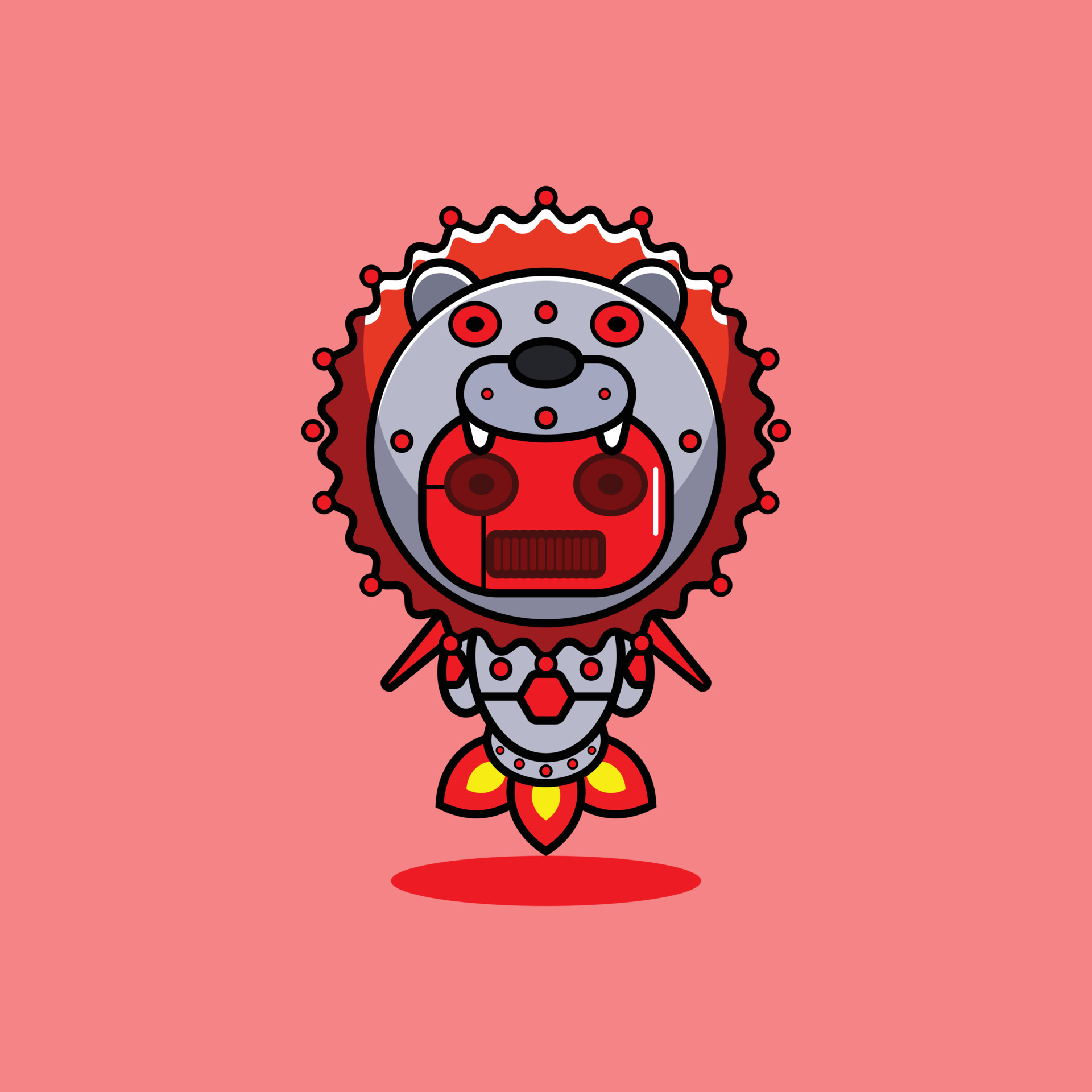 vector illustration of cartoon character mascot costume animal rocket cute robot lion 13792223 Vector Art at Vecteezy vector illustration of cartoon character mascot costume animal rocket cute robot lion 13792223 Vector Art at Vecteezy