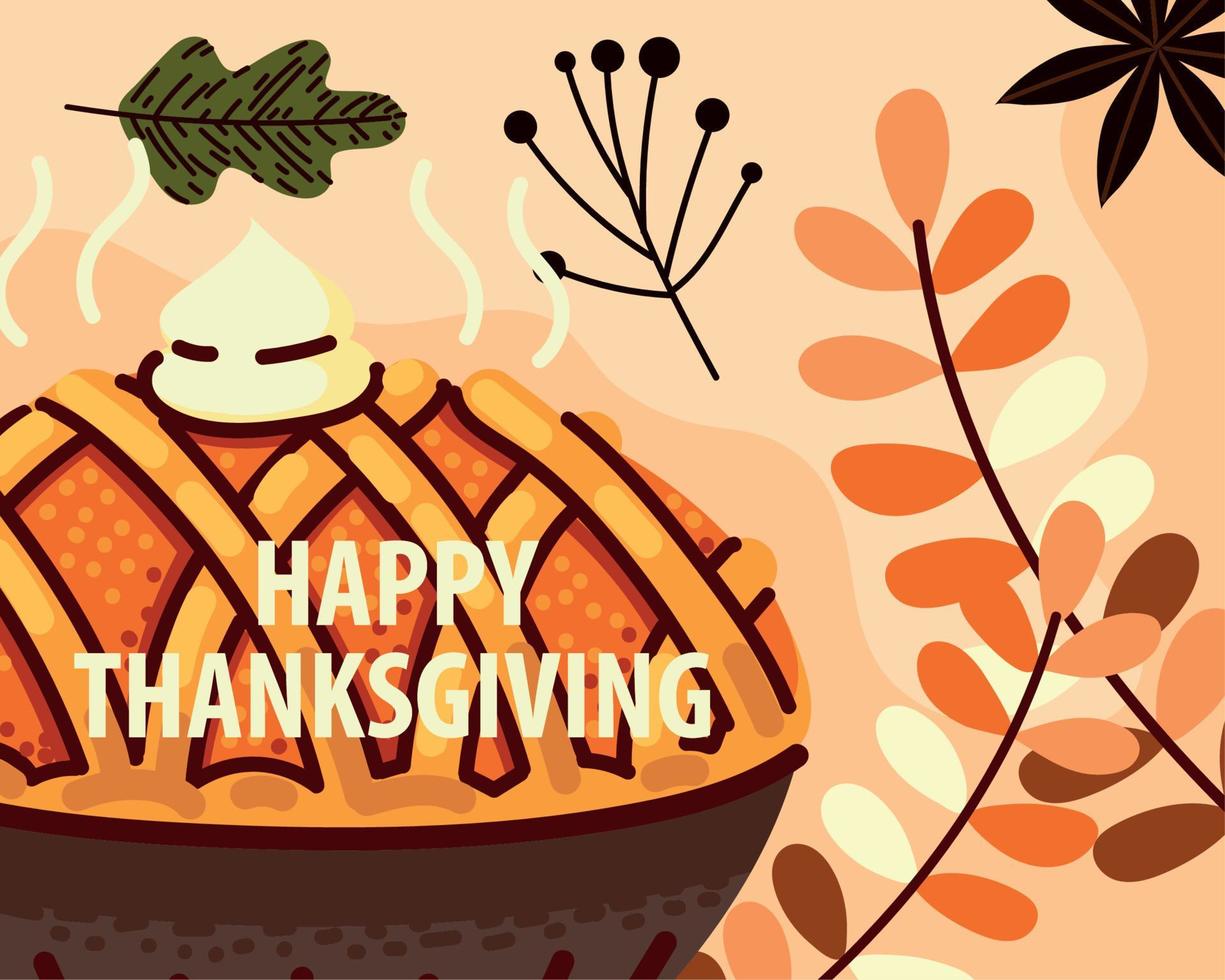 happy Thanksgiving greeting card vector