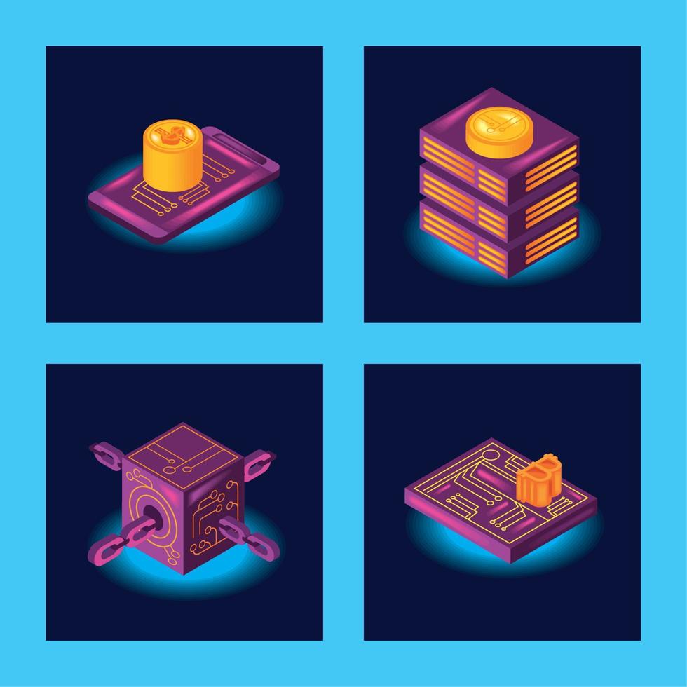 set of isometric cryptocurrency vector