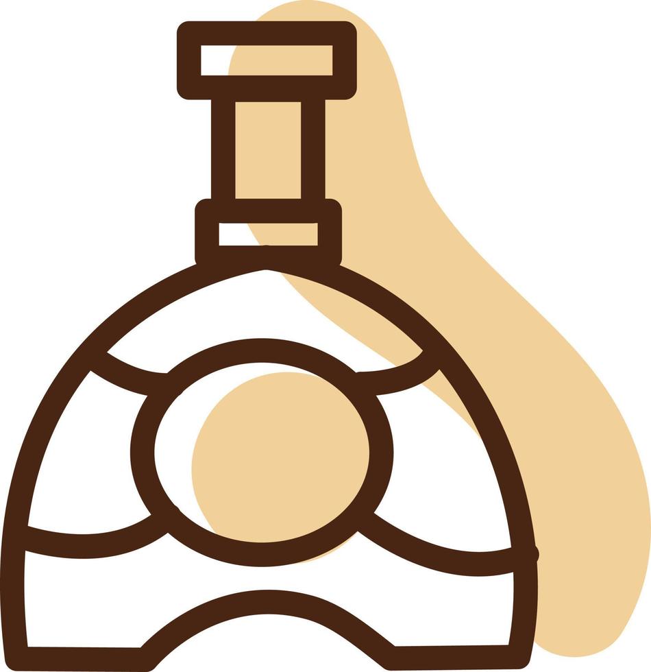 Cognac bottle, icon illustration, vector on white background