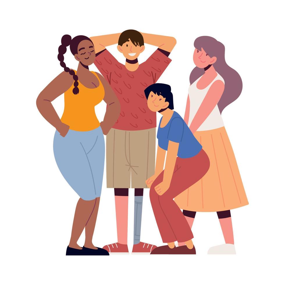 diverse group people vector