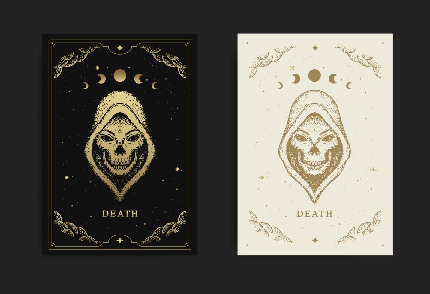 la muerte, arcana mayor carta del tarot vector