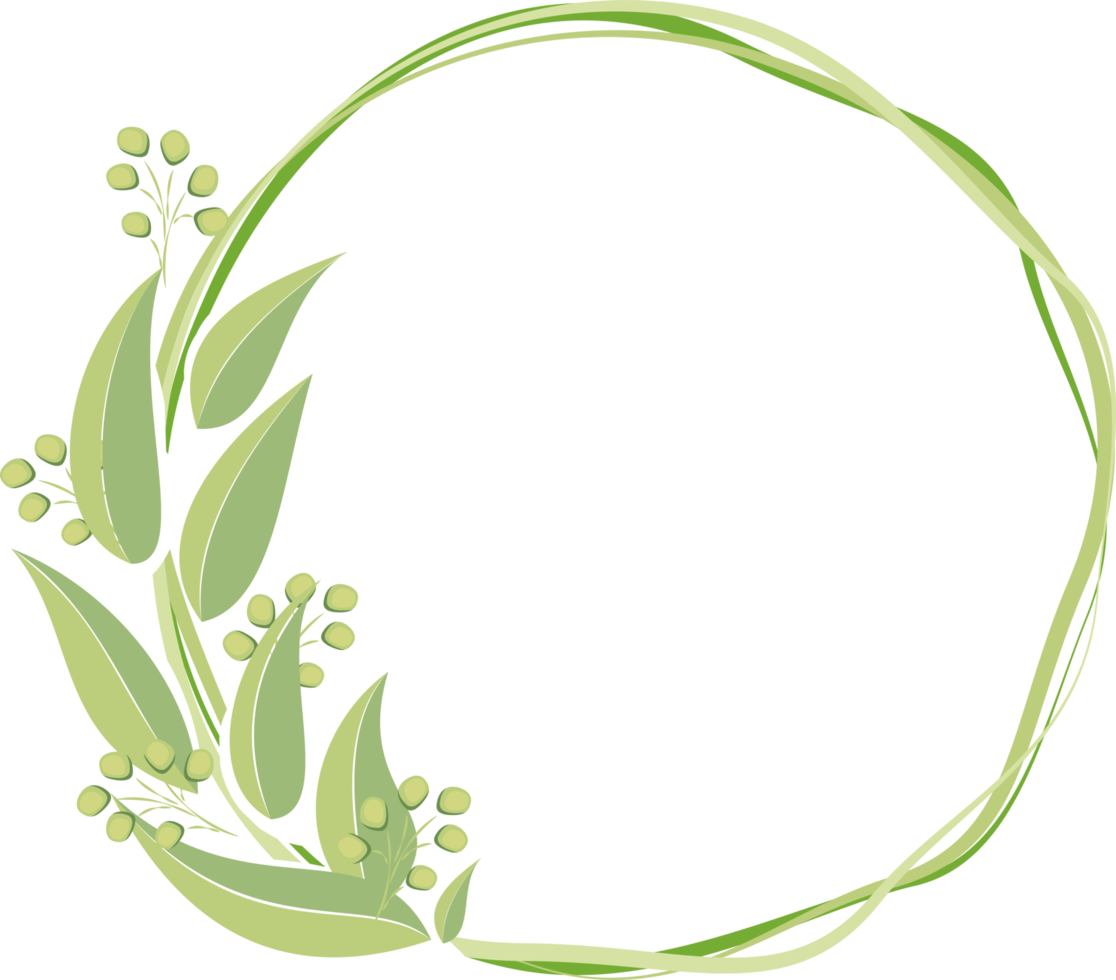 A circular frame of tree branches used for decoration png