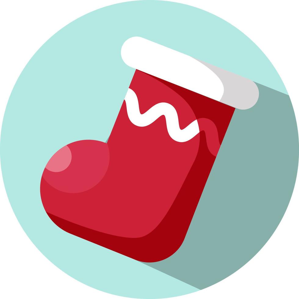 Christmas boot, illustration, vector, on a white background. vector
