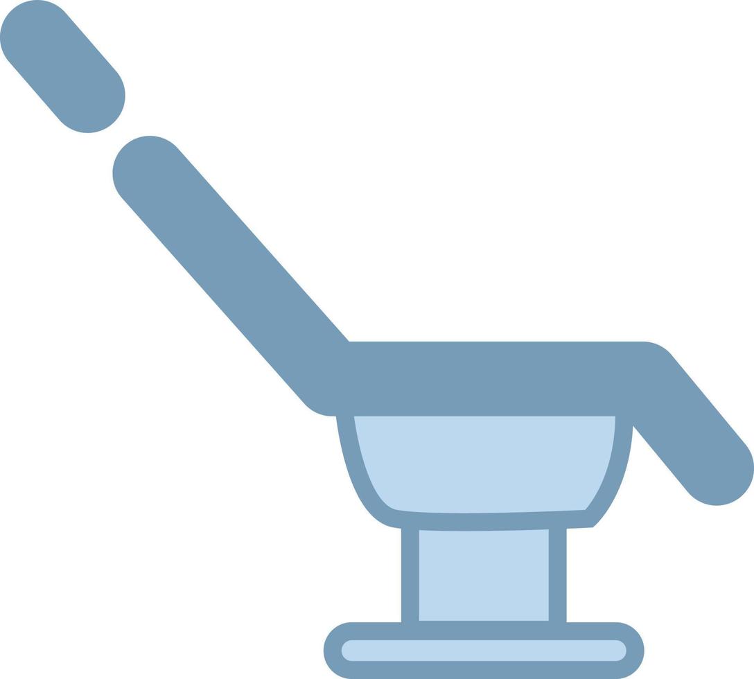 Dentist chair, illustration, vector on white background.