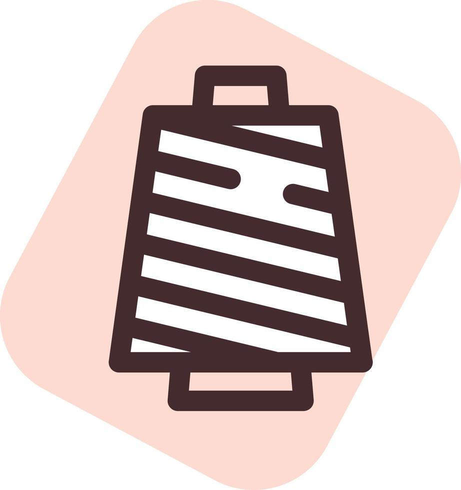 Spool of thread, illustration, vector on a white background.