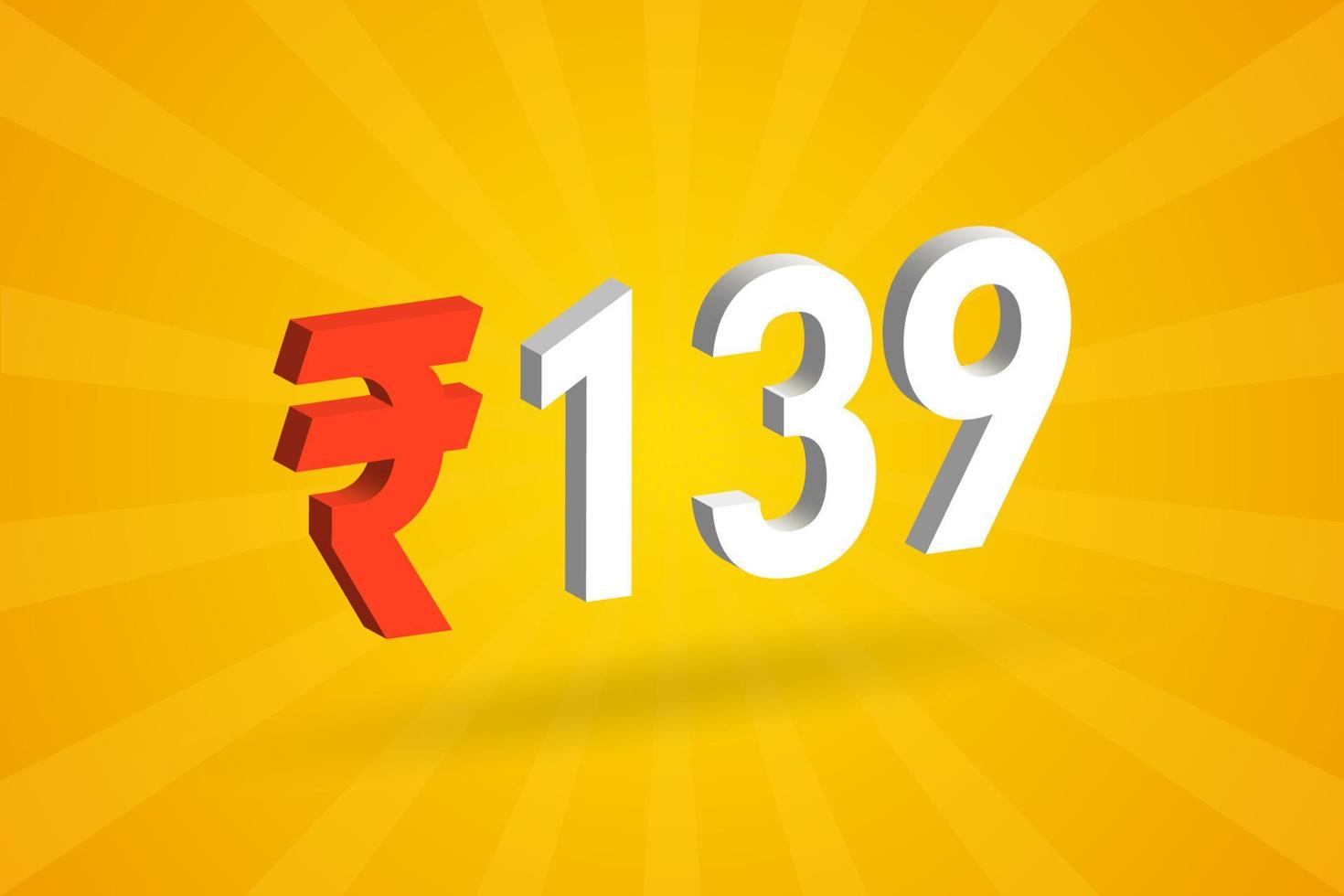 139-rupee-3d-symbol-bold-text-vector-image-3d-139-indian-rupee