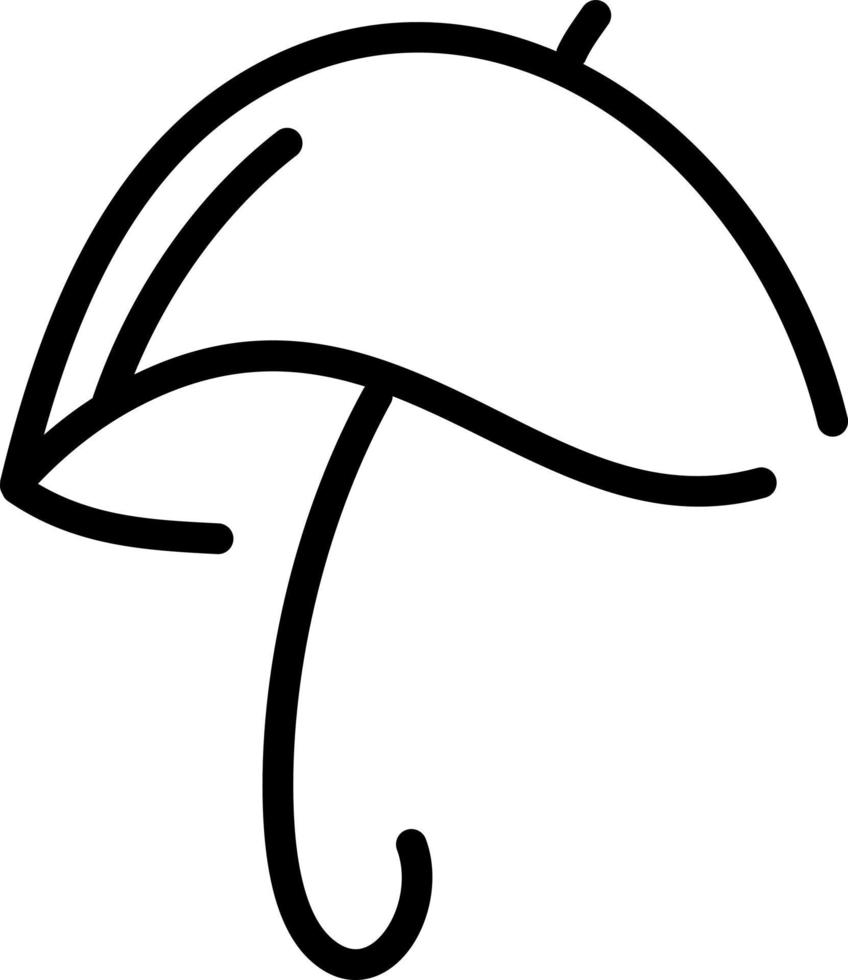 Circled shaped umbrella, illustration, vector on a white background