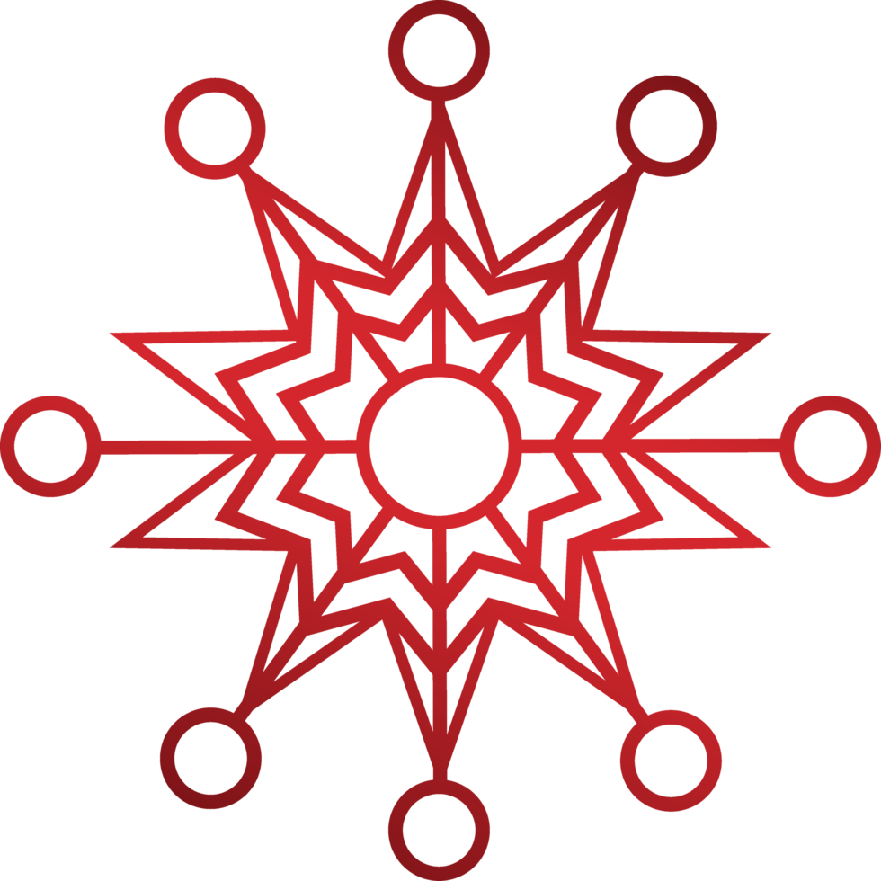 isolate red  snowflake png