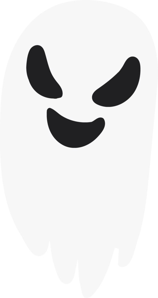 espeluznante diseño de elementos de aislamiento de fantasmas de halloween png