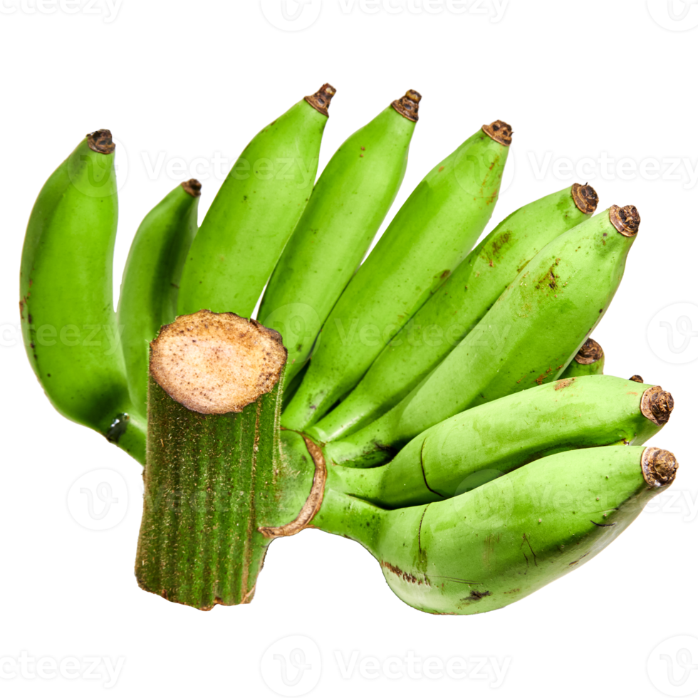 banane verte, fond transparent de banane crue png