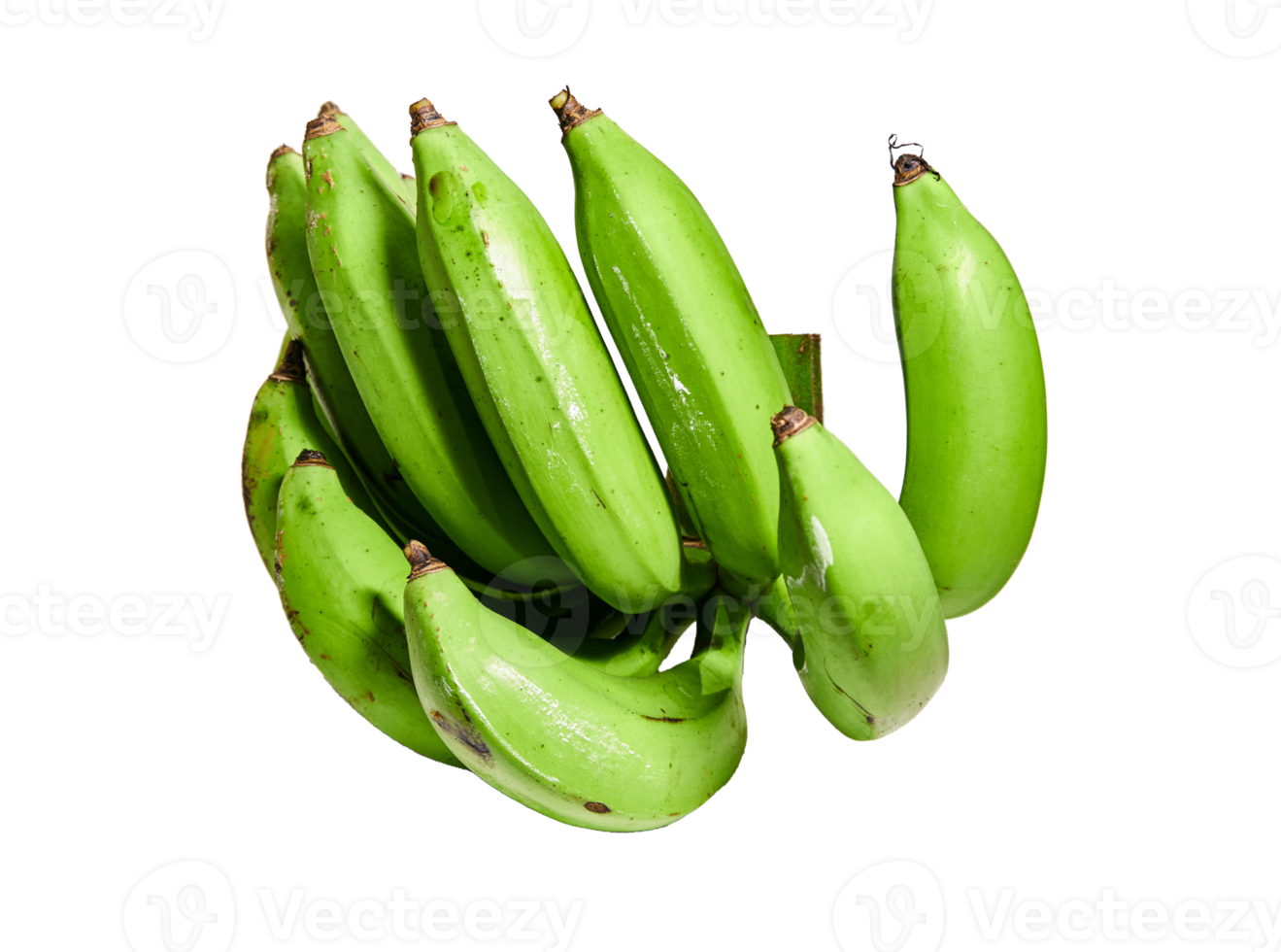 Green banana, raw banana transparent background png