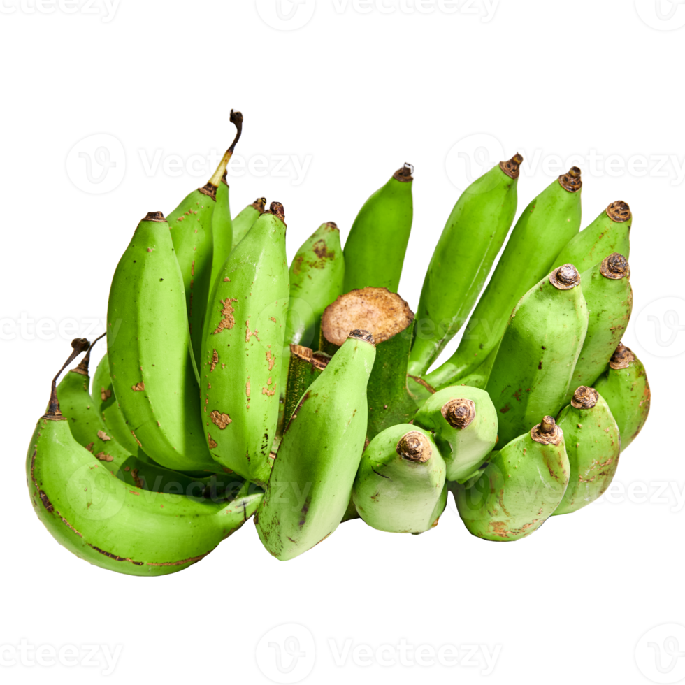 Green banana, raw banana transparent background png