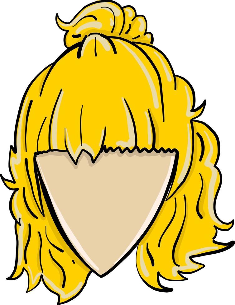 Hairstyle blonde, illustration, vector on white background