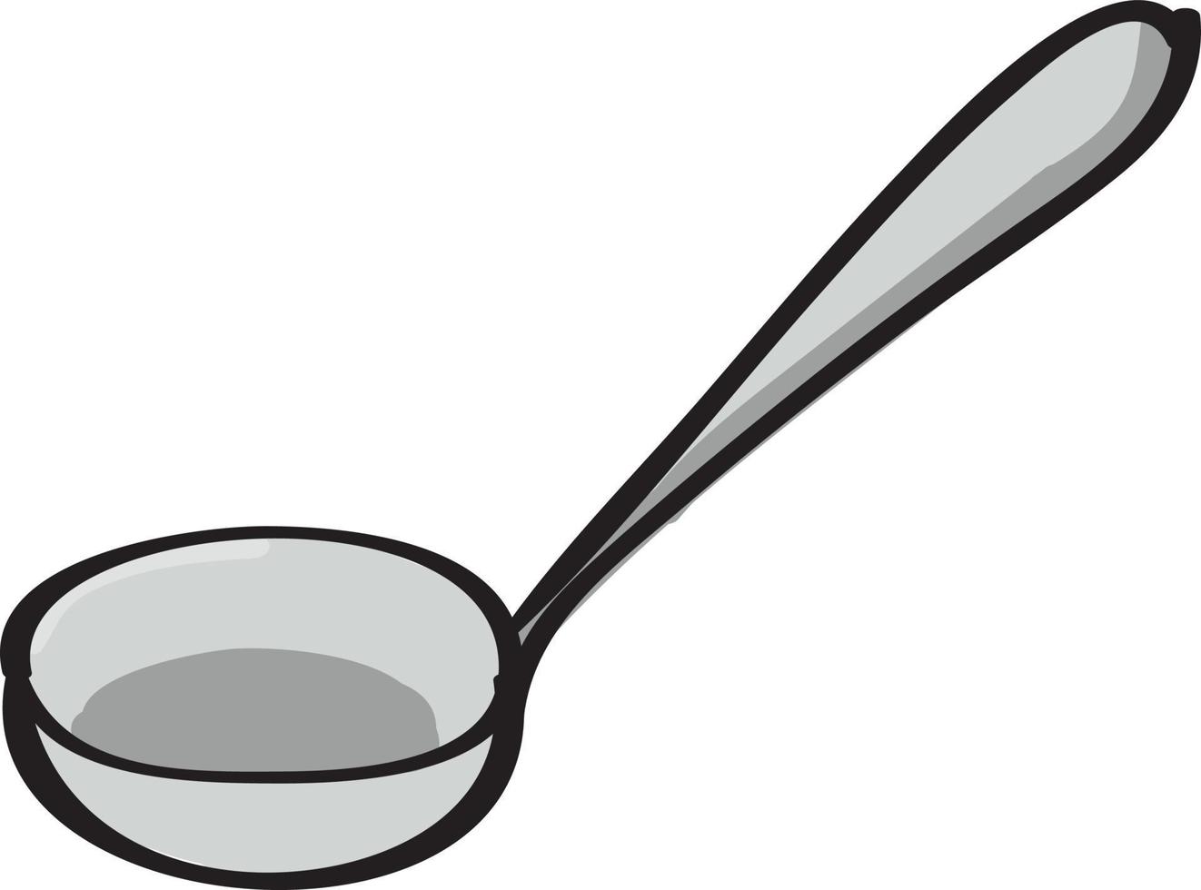 Ladle, illustration, vector on white background.