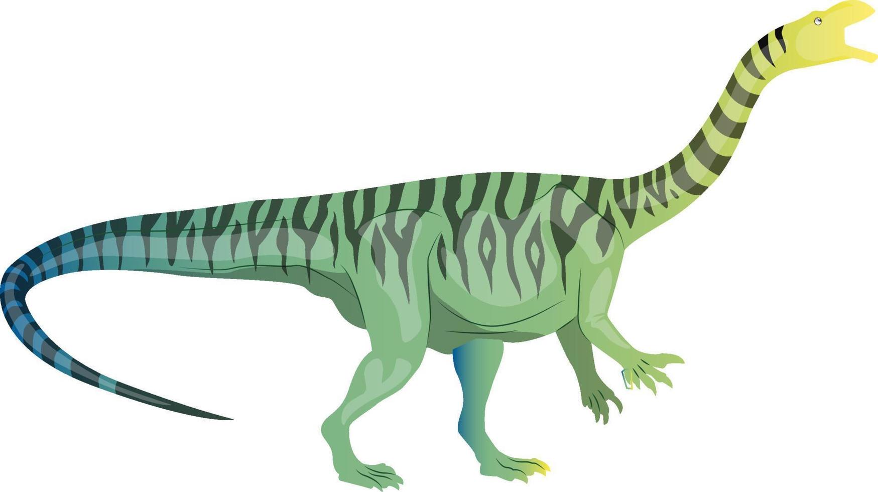Plateosaurus, illustration, vector on white background.