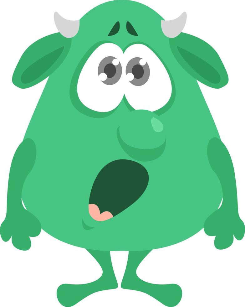 Green monster,illustration,vector on white background vector