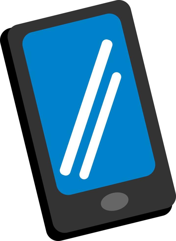 Mobile phone, illustration, vector on white background.