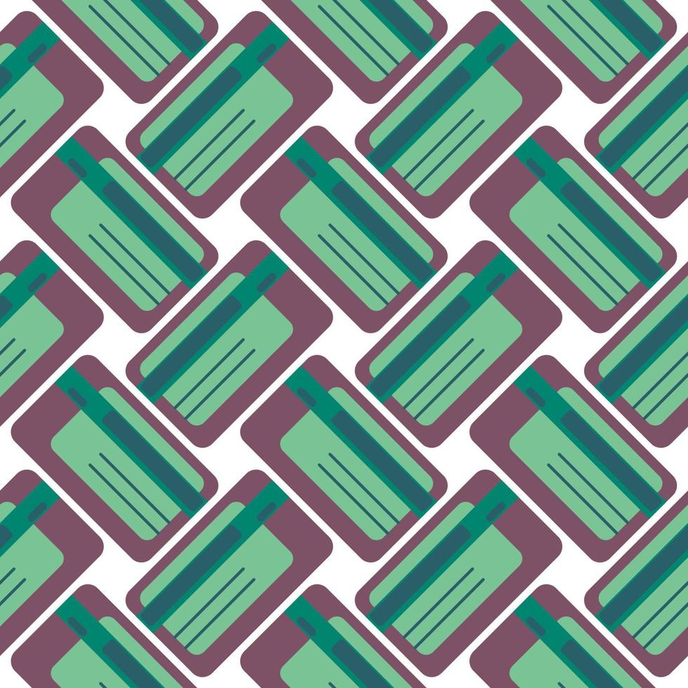 Green credit card ,seamless pattern on white background. vector
