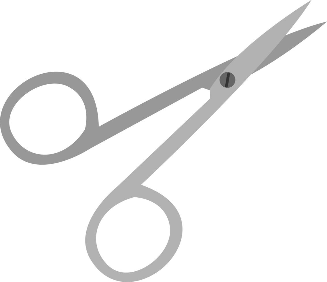 Small scissors, illustration, vector on white background.