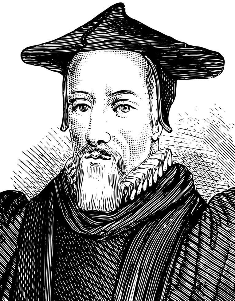 Richard Hooker, vintage illustration vector