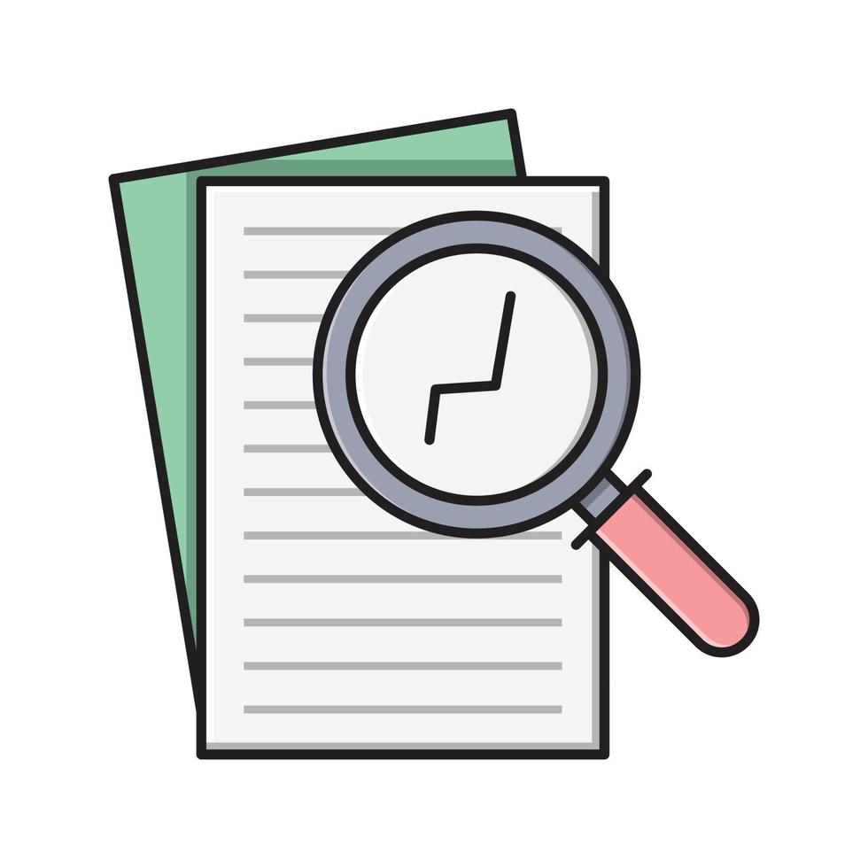 busque la ilustración vectorial del documento gráfico en un fondo. símbolos de calidad premium. iconos vectoriales para el concepto y el diseño gráfico. vector