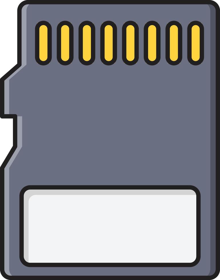 Ilustración de vector de tarjeta SD en un fondo. Símbolos de calidad premium. Iconos vectoriales para concepto y diseño gráfico.