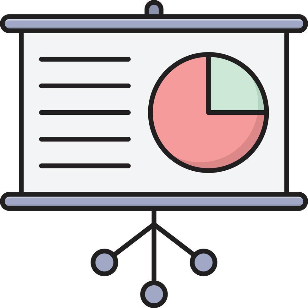 ilustración de vector de tablero de presentación en un fondo. símbolos de calidad premium. iconos vectoriales para concepto y diseño gráfico.