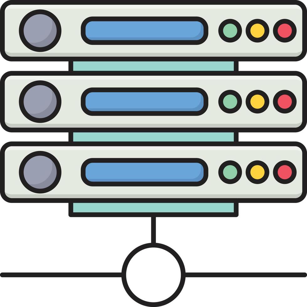 ilustración vectorial de base de datos en un fondo. símbolos de calidad premium. iconos vectoriales para concepto y diseño gráfico. vector